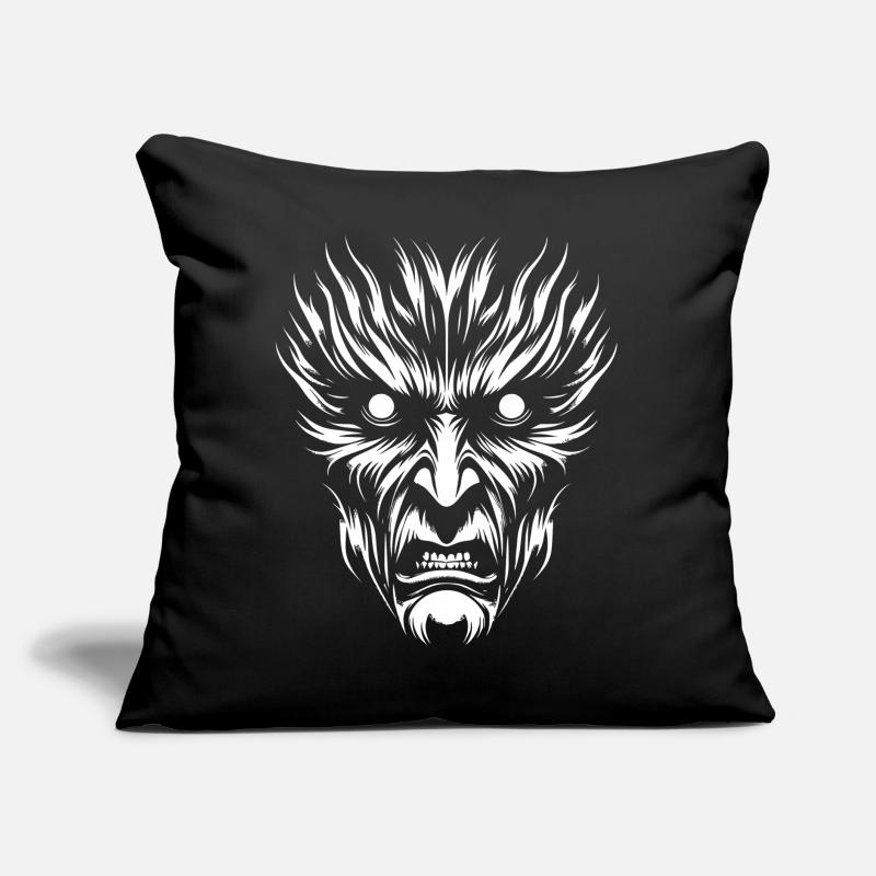 Moon Wolf Face Sofa pillow with filling 45cm x 45cm