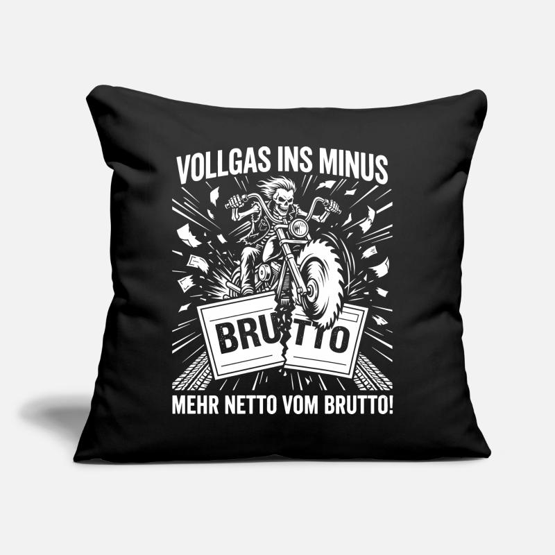 Full throttle into the red, motorcycle skeleton Sofa pillow with filling 45cm x 45cm