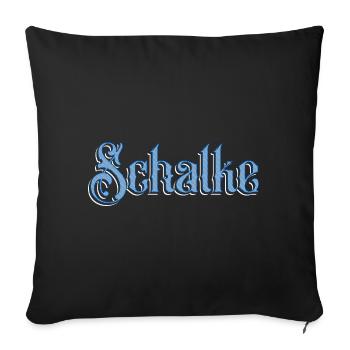 Schalke - Sofakissen mit Füllung 45 x 45 cm - Schwarz - Vorne