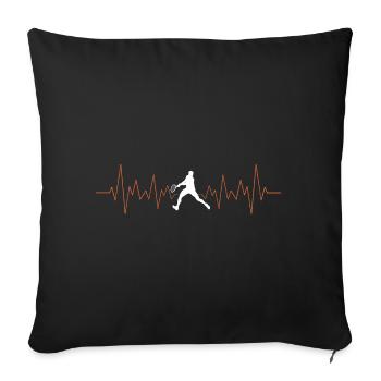 Tennisspieler Tennisschläger Tennisplatz Geschenk - Sofakissen mit Füllung 45 x 45 cm - Schwarz - Vorne