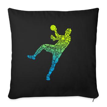 Handball Players Symbols Handball Players Boys Handball - Sofa pillow with filling 45cm x 45cm - black - Front
