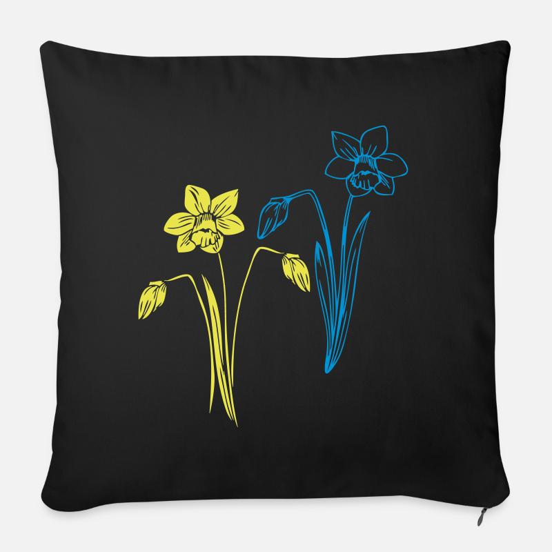 Osterglocken - Sofakissen mit Füllung 45 x 45 cm - Schwarz