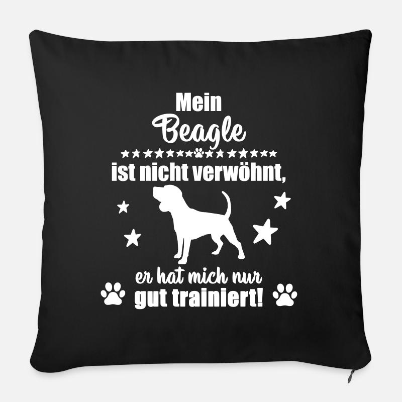 Beagle - witziges Statement! - Sofakissen mit Füllung 45 x 45 cm - Schwarz