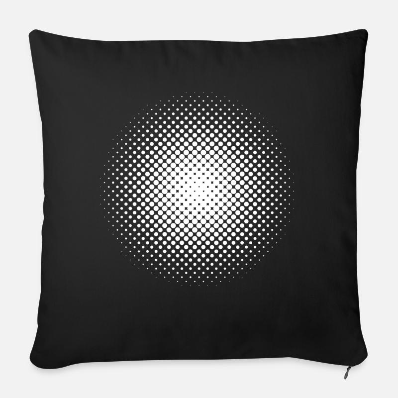 Optische Illusion Muster Kreis Geometrie Geschenk - Sofakissen mit Füllung 45 x 45 cm - Schwarz