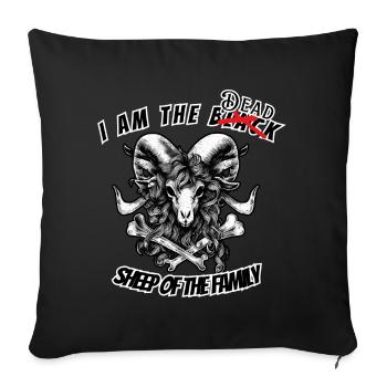 Dead Sheep of the Family - Sofa pillow with filling 45cm x 45cm - black - Front