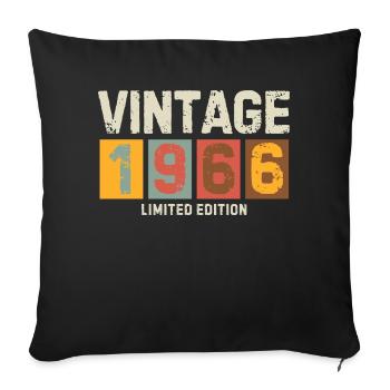Vintage 1966 Limited Edition Classic original colo - Sofa pillow with filling 45cm x 45cm - black - Front