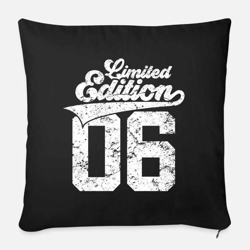 20. GEBURTSTAG LIMITED EDITION 2006 - Sofakissen mit Füllung 45 x 45 cm - Schwarz