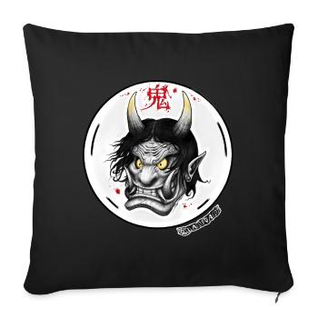 ONI - Überarbeitung 2022 - Sofakissen mit Füllung 45 x 45 cm - Schwarz - Vorne