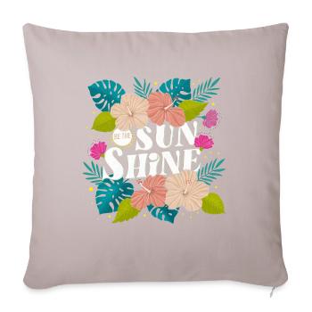 Tropical Summer - Sofa pillow with filling 45cm x 45cm - light taupe - Front