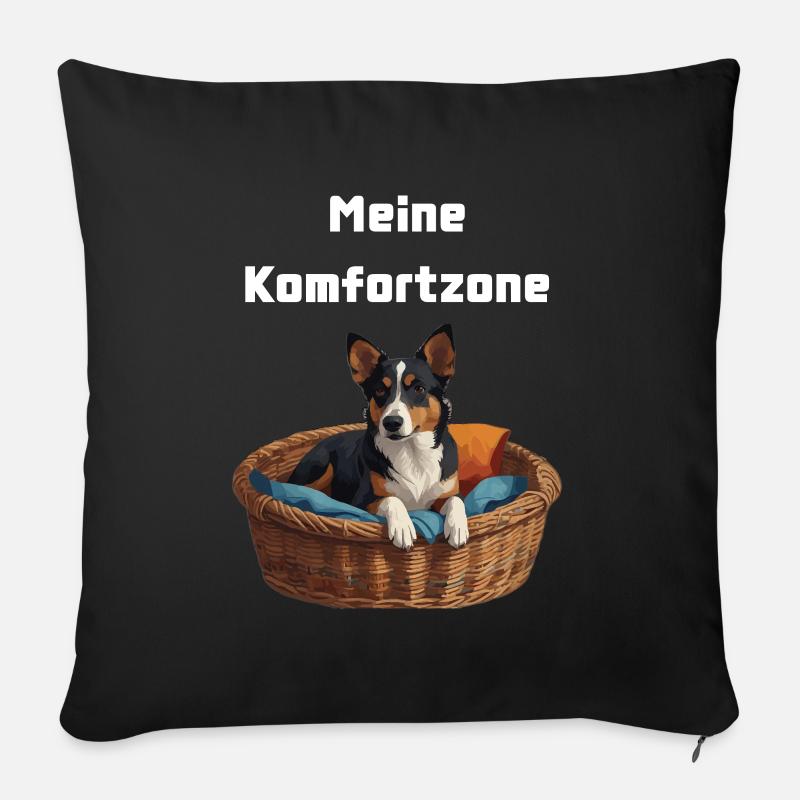 Meine Komfortzone Hunde Edition - Sofakissen mit Füllung 45 x 45 cm - Schwarz