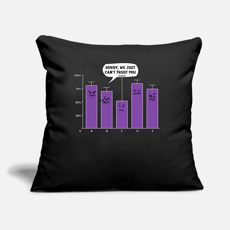 Data Analysis Science Geek We Cant Trust You Nerd Sofa pillow with filling 45cm x 45cm