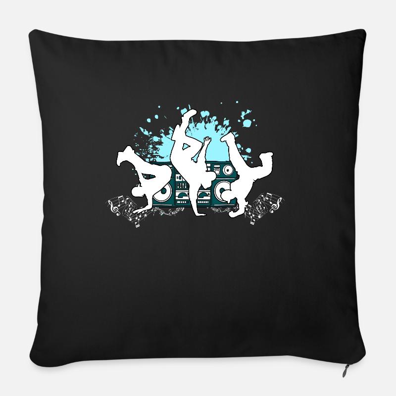 Breakdance Hip-Hop Geschenk - Sofakissen mit Füllung 45 x 45 cm - Schwarz