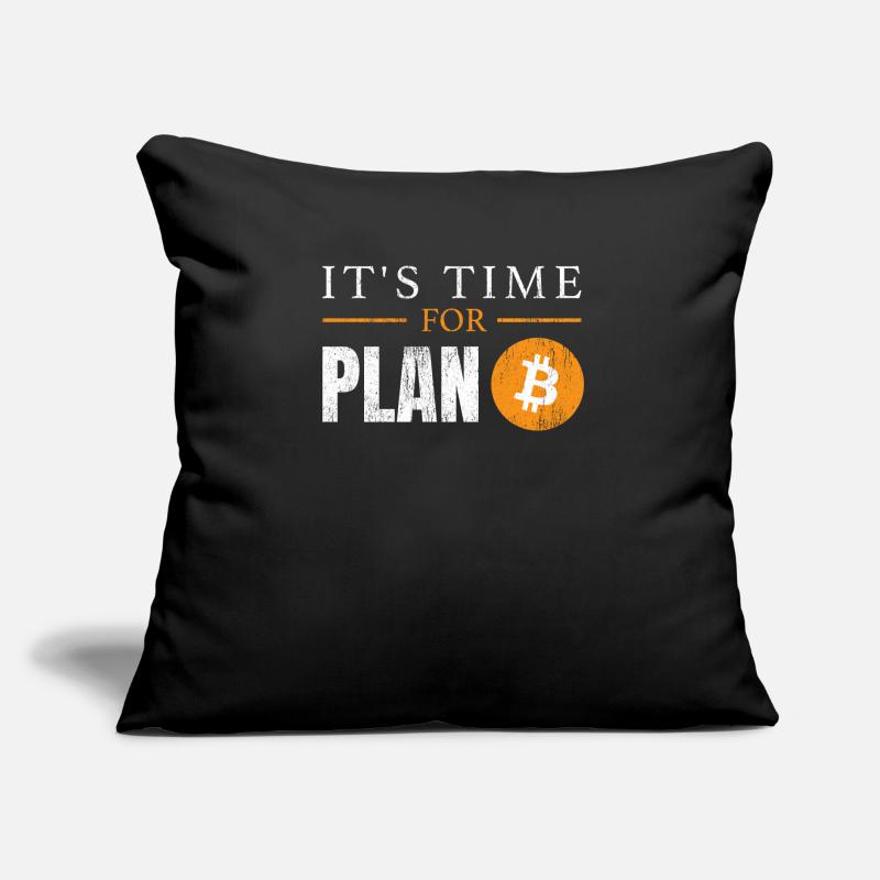 Bitcoin It's Time For Plan B Sofakissen mit Füllung 45 x 45 cm