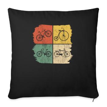 Fahrrad Vintage Retro Bike - Sofa pillow with filling 45cm x 45cm - black - Front