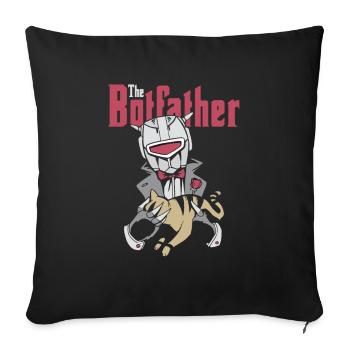 Cadeaux de robot robot Botfather - Coussin et housse de 45 x 45 cm - noir - Devant