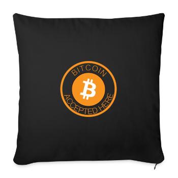 Bitcoin - Sofa pillow with filling 45cm x 45cm - black - Front