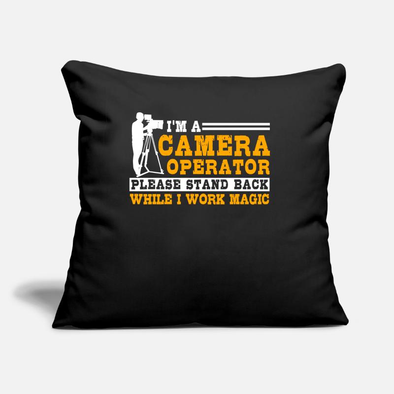 camera operator Sofa pillow with filling 45cm x 45cm