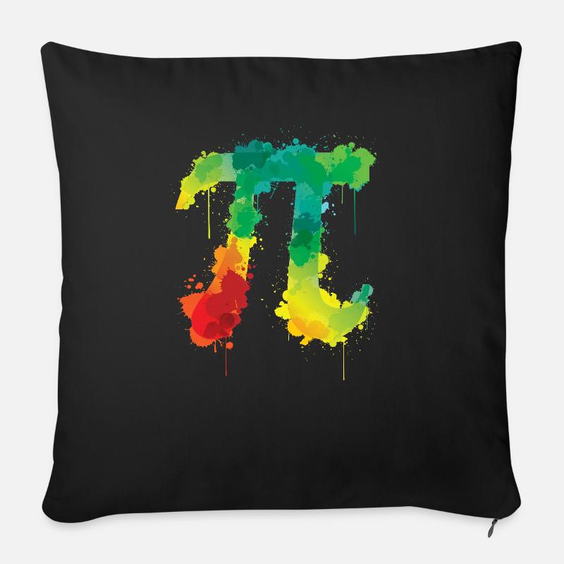 Pi, symbole, maths, infini, nombre irrationnel - Coussin et housse de 45 x 45 cm - noir