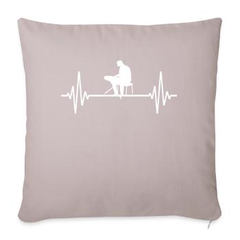 Keyboard ECG Keyboarder - Sofa pillow with filling 45cm x 45cm - light taupe - Front