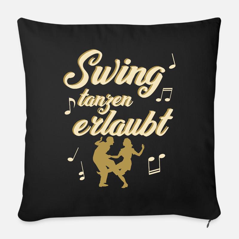 Swing tanzen erlaubt - Sofakissen mit Füllung 45 x 45 cm - Schwarz