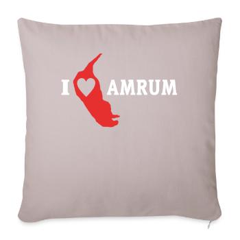 Ich Liebe Amrum Souvenir Inselurlaub - Sofakissen mit Füllung 45 x 45 cm - helles Taupe - Vorne