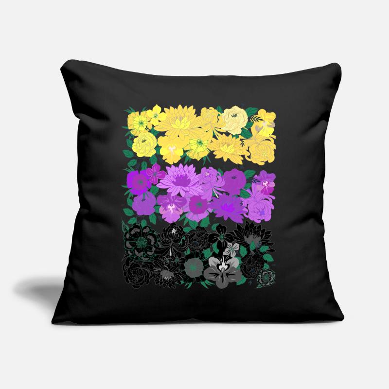 Non binary flower flag Sofakissen mit Füllung 45 x 45 cm