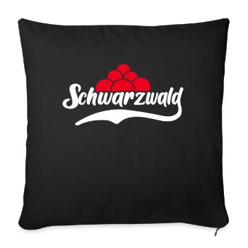 Schwarzwald Souvenir Schwarzwälder Sprüche - Sofakissen mit Füllung 45 x 45 cm - Schwarz - Vorne