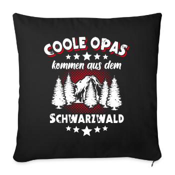 Schwarzwälder Opas Schwarzwald Opa - Sofakissen mit Füllung 45 x 45 cm - Schwarz - Vorne