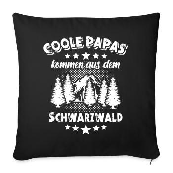 Schwarzwälder Papa Schwarzwald Papas - Sofakissen mit Füllung 45 x 45 cm - Schwarz - Vorne