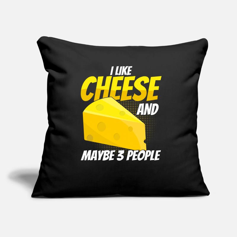 Cheese saying gift, cheese lover, cheese lover, cheese Sofa pillow with filling 45cm x 45cm
