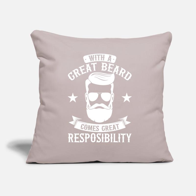 Bart Vollbart Barträger Geschenk, Bart Sofakissen mit Füllung 45 x 45 cm