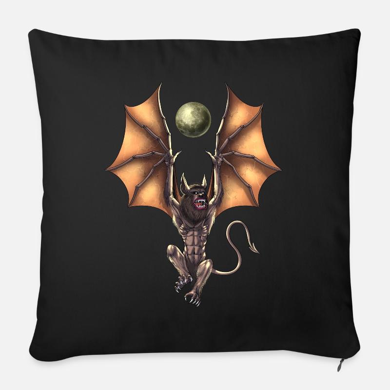 Cryptozoologie Créature Ahool - Coussin et housse de 45 x 45 cm - noir