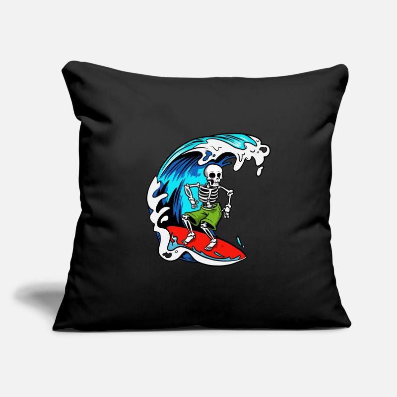 Seleton Surfer Surf Coussin et housse de 45 x 45 cm