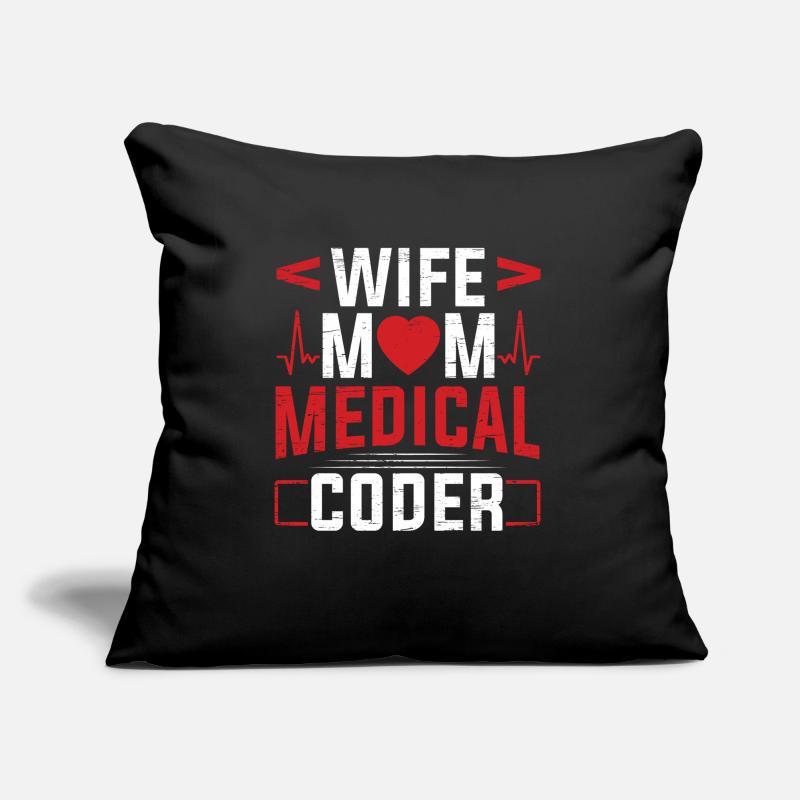 Medizinischer Biller Coding Krankenschwester Ehefrau Mama Medical Coder Sofakissen mit Füllung 45 x 45 cm