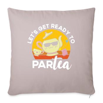 Tea Drinker Tea Lover Gift Tea - Sofa pillow with filling 45cm x 45cm - light taupe - Front