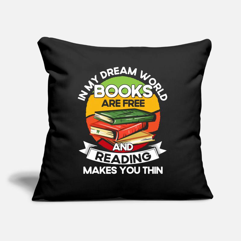 Book reading bookwork gift reading books Sofa pillow with filling 45cm x 45cm