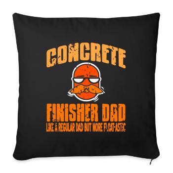Concrete builder design for builders and construction site - Sofa pillow with filling 45cm x 45cm - black - Front