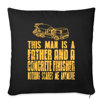 Concrete builder design for builders and construction site - Sofa pillow with filling 45cm x 45cm - black - Front
