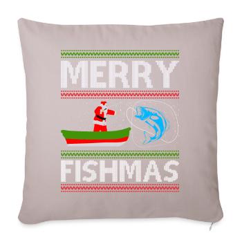 Joyeux FishmasOutfit - Coussin et housse de 45 x 45 cm - taupe clair - Devant