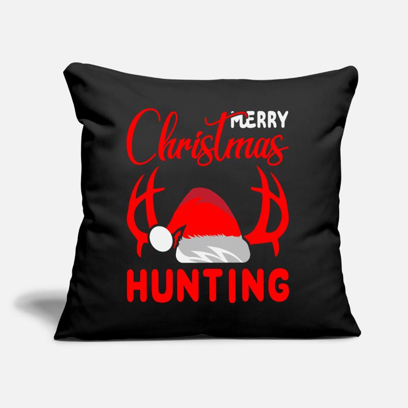 Joyeux Noël tenue de chasse Coussin et housse de 45 x 45 cm