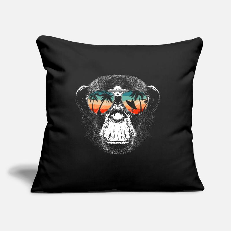 Monkey Monkey Animal Gorilla Chimpanzee Sofa pillow with filling 45cm x 45cm