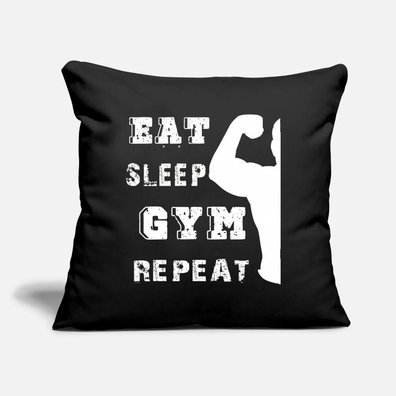 Manger gymnase de sommeil répéter Coussin et housse de 45 x 45 cm
