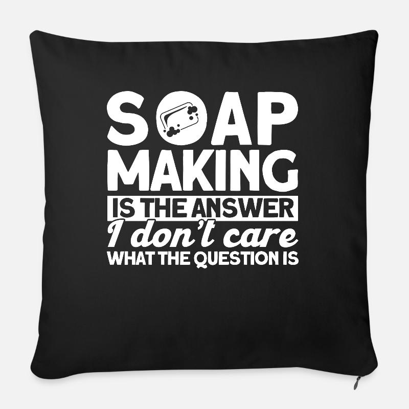Fabrication de savon Cadeau Fabricant de savon maison - Coussin et housse de 45 x 45 cm - noir