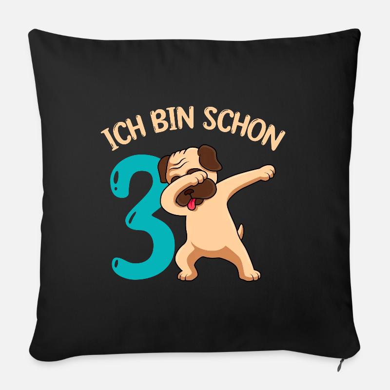 Ich bin schon 3 Jahre - Sofakissen mit Füllung 45 x 45 cm - Schwarz