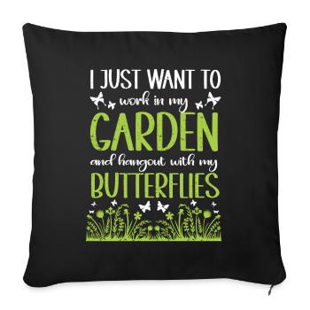 Plant Gardening Gardener Landscape Architect - Sofa pillow with filling 45cm x 45cm - black - Front