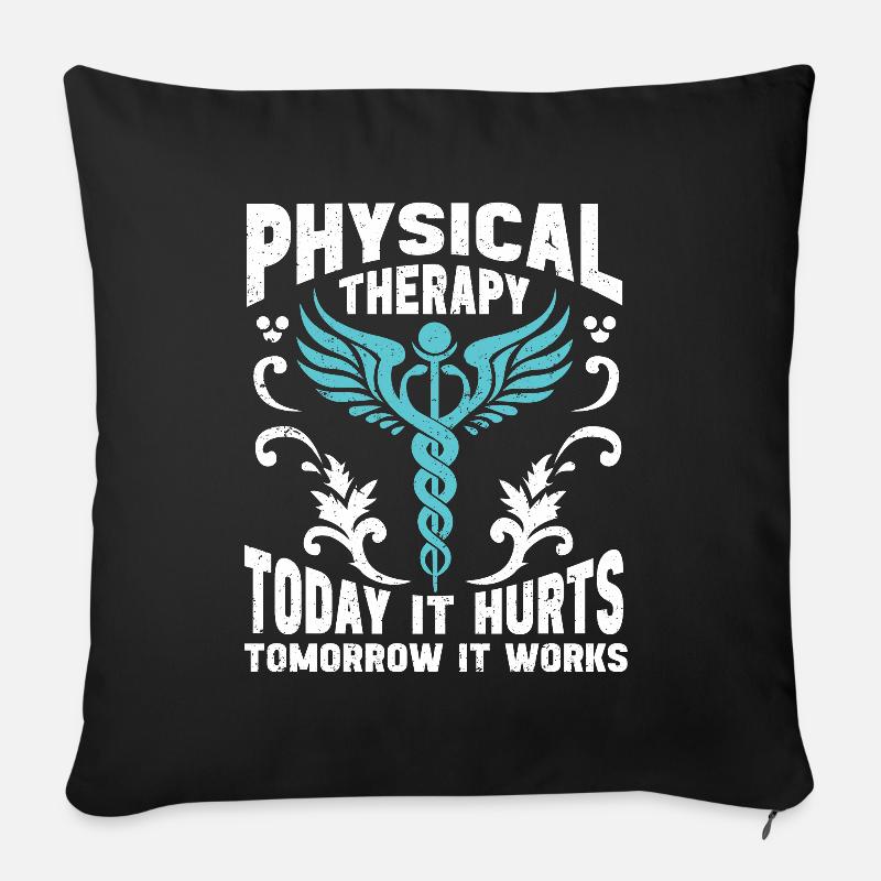 Physiotherapie Physiotherapeut Physio - Sofakissen mit Füllung 45 x 45 cm - Schwarz