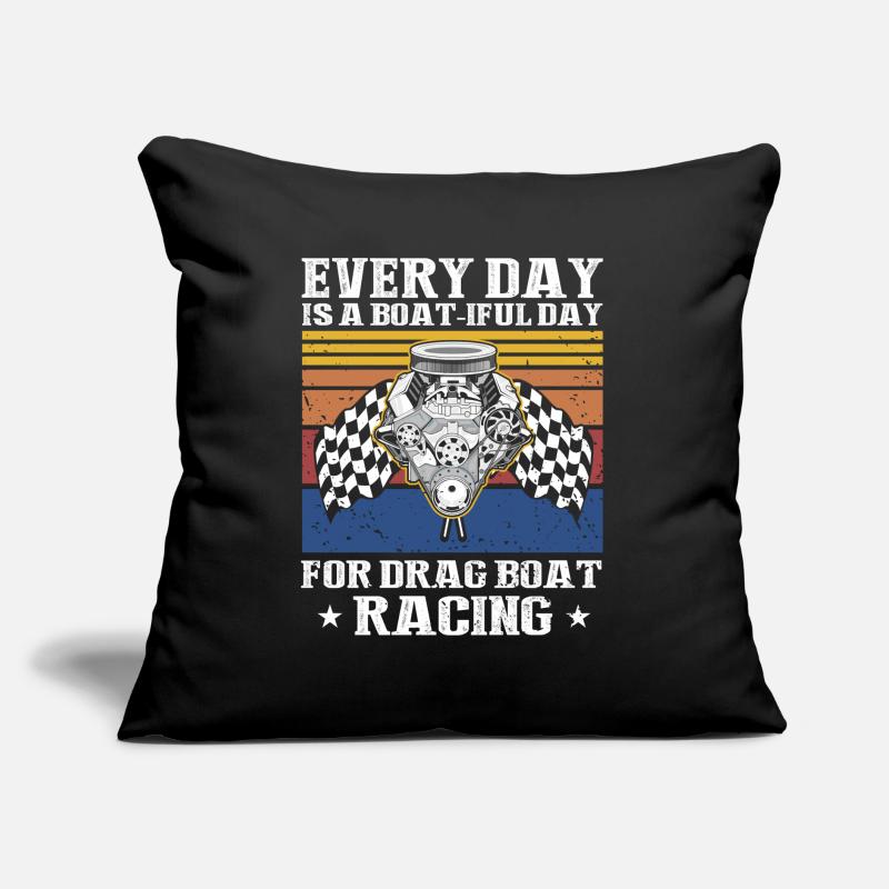Conception de bateaux de course pour les courses de dragsters Coussin et housse de 45 x 45 cm