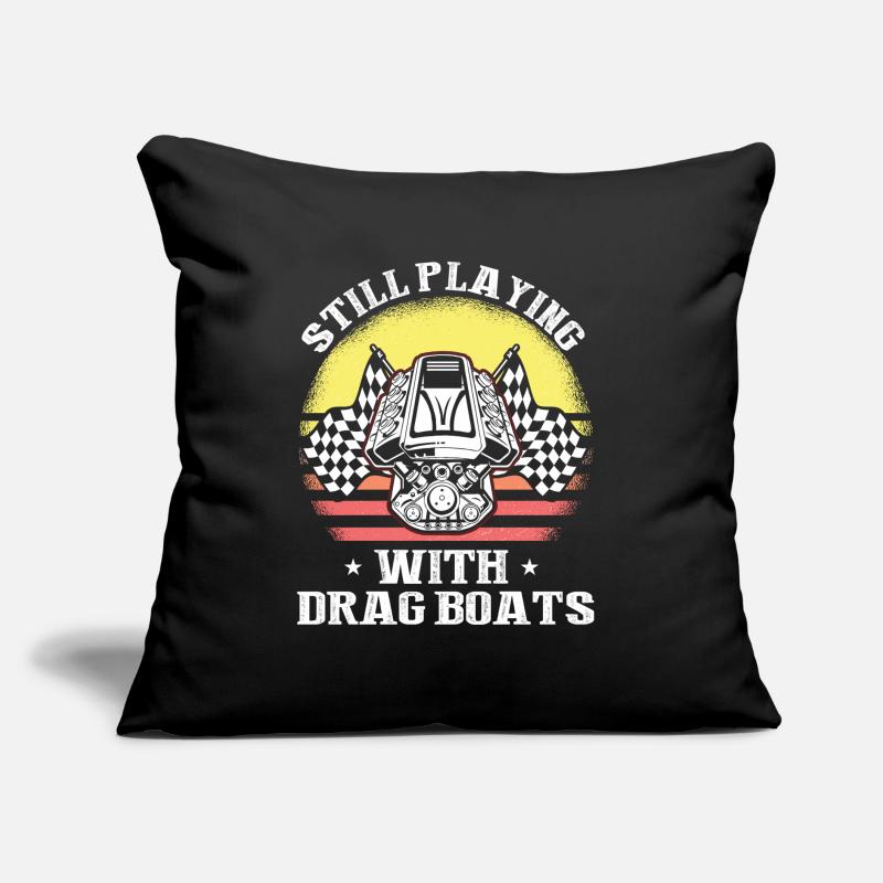 Conception de bateaux de course pour les courses de dragsters Coussin et housse de 45 x 45 cm