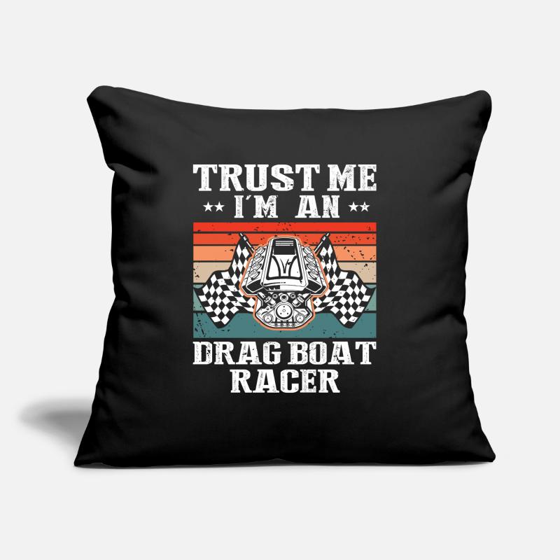 Conception de bateaux de course pour les courses de dragsters Coussin et housse de 45 x 45 cm