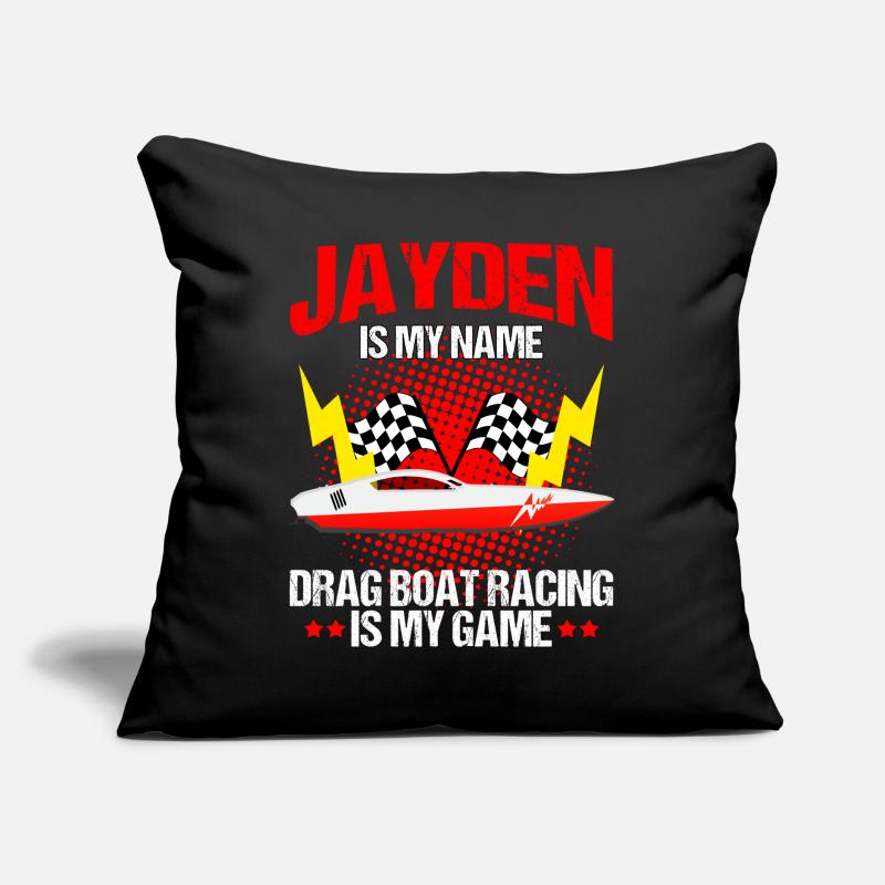 Conception de bateaux de course pour les courses de dragsters Coussin et housse de 45 x 45 cm